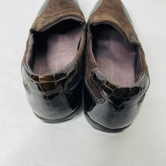 Clarks Every Day Slip On Loafer 9W Active Air Brown Business Leather Suede 60943 - Picture 7 of 11